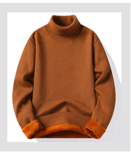 Load image into Gallery viewer, Men's Fleece Thicker Sweater Turtleneck Warm Pullover High Quality Male Slim Knitted Wool Sweaters For Winter Plus Size 4XL
