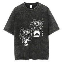 Load image into Gallery viewer, Vintage Washed T-shirts 100% Cotton Gym Muscle Rat Print Crew Neck Tshirts Casual Goth Hip Hop Streetwear Women Men Summer Tee
