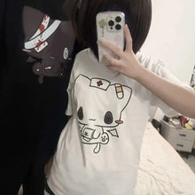 Load image into Gallery viewer, Women Men T Shirts Cartoon Printed Funny Couple Sweet Short Sleeve O Neck Loose Y2k Harajuku Tops Female Casual Tshirt
