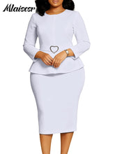 Load image into Gallery viewer, Pencil Midi Dress with Waist Sash
