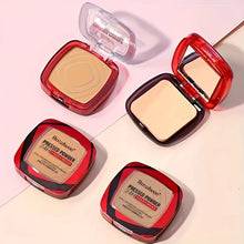Load image into Gallery viewer, Matte Full Coverage Pressed Powder Foundation With Puff Applicator, 24H Fresh Wear Matte Weightless Finishing Powder Makeup
