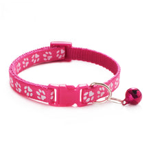 Load image into Gallery viewer, Pet Collar With Bell Cartoon Footprint Colorful Dog Puppy Cat Accessories Kitten Collar Adjustable Safety Bell Ring Necklace Pet
