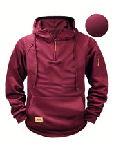 Load image into Gallery viewer, Hoodie 2025 Spring and Autumn Men's Hoodie Zipper Multi Pocket Sports Running Solid Color Multi Color Casual Hoodie
