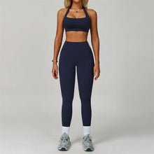 Load image into Gallery viewer, TRY TO BN Gym Sets Woman 2 Piece Yoga Backless Top Women's Tracksuit High Waisted Leggings Butt Lifting Fitness Workout Clothes
