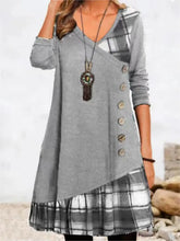 Load image into Gallery viewer, Elegant Button Detail Loose Dress
