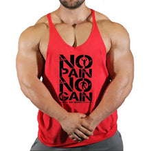 Load image into Gallery viewer, Gym T-shirts Muscle Men's Clothes Workout Fitness Shirt Singlets Tank Top Vest Man Sportswear Muscular Bodybuilding Stringer
