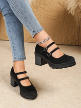 Load image into Gallery viewer, Women Square Heel Mary Jane Pumps
