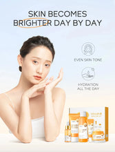Load image into Gallery viewer, Vitamin C Skincare Set 5pcs(Cleanser-Toner-Serum-Eye Serum-Face Cream) + Natural Antioxidant Ingredients, Nourish Even Skin Tone
