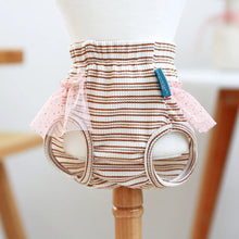 Load image into Gallery viewer, Striped Cotton Puppy Panties Set
