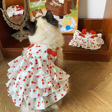 Load image into Gallery viewer, Pet Dress for Dogs &amp; Cats - Layered Cake Style Printed Clothes, Small Medium Breed Apparel, Adorable Summer Outfit
