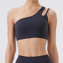 Load image into Gallery viewer, Women Sports Bra Push Up Fitness Bras One Shoulder Shockproof Yoga Bra Breathable Gym Yoga Running Bra Sexy Vest ﻿
