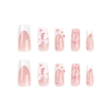 Load image into Gallery viewer, 24 square-shaped false nails, 1 jelly glue sticker + 1 nail file
