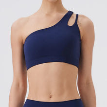 Load image into Gallery viewer, Women Sports Bra Push Up Fitness Bras One Shoulder Shockproof Yoga Bra Breathable Gym Yoga Running Bra Sexy Vest ﻿
