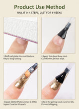 Load image into Gallery viewer, RSNAIL 5g No-Wipe Platinum Gel Nail Polish for Summer Reflective Sparkle Metallic Golden Silvery Drawing Liner Manicure Varnish
