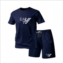 Load image into Gallery viewer, 2026 Summer Fashion Men's Tracksuit T-shirt Shorts Set Leisure Short Sleeve Set Jogging Gym Suit Brand Clothing
