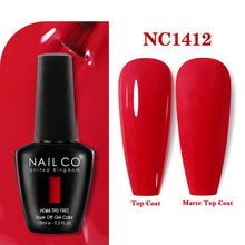 Load image into Gallery viewer, NAILCO 333 Colors Gel Nail Polish Semi Permanent Varnishes Nails Art Design Hybrid Soak Off Top Base Coat UV Gel Manicure 15ml

