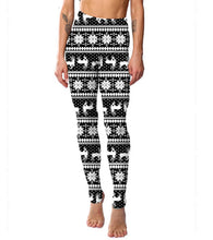 Load image into Gallery viewer, Christmas Leggings  Fashion Milu Deer Printing Festival Ultra Soft Brushed Pants Ankle Length Black Deals
