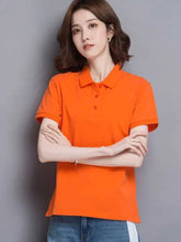 Load image into Gallery viewer, Minimal Button Polo Tee Women
