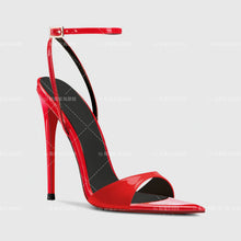 Load image into Gallery viewer, Fashionable and Sexy High Heels 2025 New Pointed Toe Open Toe Straight Buckle Sandals for Women's Fashion Plus Size Shoes
