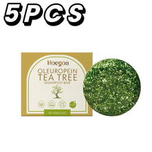 Load image into Gallery viewer, Herbal Dandruff Removal Shampoo Bar Mild Tea Tree Oil Essence Oil Control Scalp Cleansing Hair Care Soap Hair Damaged Repairing
