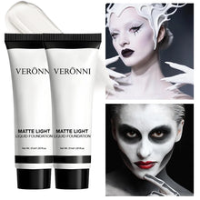 Load image into Gallery viewer, Halloween Pure White Makeup Foundation Mixable Pure White Foundation Adjuster Concealer Face Paint Makeup Clown COS Carnival
