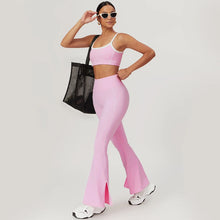Load image into Gallery viewer, Yoga Set Women Sport Bra Gym Workout Legging High Waist Wide Flare Pant Fitness Sports Shorts Active Wear Suit
