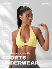 Load image into Gallery viewer, Sports Yoga Bra for Women Halter Neck with Stylish Back Design Sexy Gym Bra for Running Fitness Sports Bras
