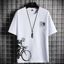 Load image into Gallery viewer, 2023 Summer Men's Tracksuit 2 Piece Set Fashion Casual Solid Short-Sleeved T-Shirt and Shorts Sport Suit Breathable Man Clothing
