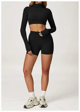 Load image into Gallery viewer, Yoga Set 2 Pieces Gym Clothes Yoga Outfits For Women Tracksuits Workout Long Sleeved Fitness Set Sport Bra Crop Top Gym Leggings
