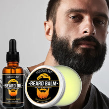 Load image into Gallery viewer, Men Beard Moisturizing &amp; Nourishing Oil &amp; Long-Lasting Smoothing Styling Butter，Facial Hair Conditioning Set for All Beard Types
