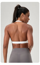 Load image into Gallery viewer, Strappy Bra for Women Open Back Halter Sports Bra Light Support Gym Crop Top Seamless Workout Yoga Top Bra Padded Bras
