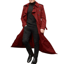 Load image into Gallery viewer, Men’s Luxury Full-Length Trench Coat – England Style Business Overcoat
