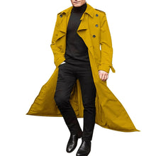 Load image into Gallery viewer, Men’s Luxury Full-Length Trench Coat – England Style Business Overcoat
