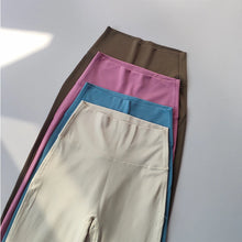 Load image into Gallery viewer, High-end Yoga Leggings Slim Yoga Pants High Waist Wide Leg Pants Bottoms Breathable Gym Casual Sports Bell Leggings Female

