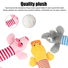 Load image into Gallery viewer, Fit for All Pets Dog Cat Fleece Toys Popular Squeak Chew Sound Dolls Elephant Duck Pig Pet Funny Plush Toys

