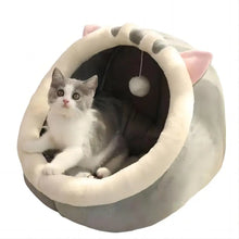 Load image into Gallery viewer, Pet Tent Cave Bed for Cats Small Dogs Self-Warming Cat Tent Bed Cat Hut Comfortable Pet Sleeping Bed Foldable Removable Washable
