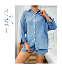 Load image into Gallery viewer, Cotton Button Down Pajama Set
