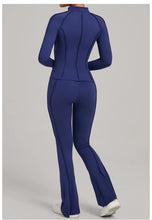 Load image into Gallery viewer, New Gym Yoga Outfit for Women Zipper Long Sleeve Fitness Suit Daily Casual Running Fitness Sportswear Two-Piece Sets Coat+Pants
