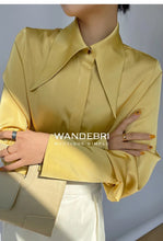 Load image into Gallery viewer, Elegant Satin Office Casual Shirt
