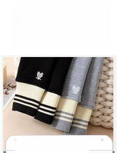 Load image into Gallery viewer, Girls Leggings Spring Autumn Casual Outerwear Pants 3-10Y Heart Pattern Ribbed Cuffs Kids Stretchy Tights Fashion Girls Bottoms
