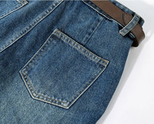 Load image into Gallery viewer, Summer 2026 Wide Leg Denim Pants For Women Ripped Three-quarter Length Jeans Woman High Quality Women's Jeans Women
