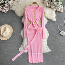 Load image into Gallery viewer, Elegant Rib Knit Pencil Dress
