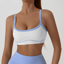 Load image into Gallery viewer, Yoga Sports Bra Color Clashing Shock Absorbing Brassiere Women Full Cup Breathable Gym Tube top Bra Yoga Workout Underwear
