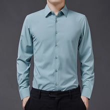 Load image into Gallery viewer, Stretch Solid Business Shirt Men
