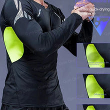 Load image into Gallery viewer, Gym Fitness T Shirt Men's Short Sleeve Summer Boxing Jersey Legging Men Rashguard Compression Pants Quick Dry Tight T-Shirts Men
