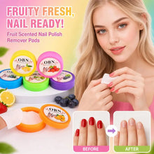 Load image into Gallery viewer, Nail Polish Remover Pads Fruit Flavor Eyelash Glue Cleaning Wipes Disposable Boxed Gel Polish Remover Cotton Pads Wipes
