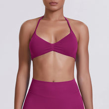 Load image into Gallery viewer, Sport Bra Strappy Bra Top Women High Support Thin Strap Halter Sport Seamless Bras Scrunch Workout Yoga Tank
