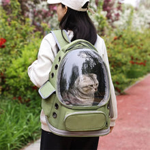 Load image into Gallery viewer, Pet Cat Carrier Bag Outdoor Travel Backpack for Cats Small Dogs Breathable Cat Carrying Bag Pet Supplies Transparent
