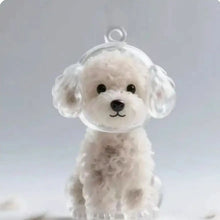 Load image into Gallery viewer, Transparent Cute Dog Pendant Keychain Creative Pet Hair Storage Capsule Hanging Ornament for Pet Lover DIY Pet Memorial Keychain
