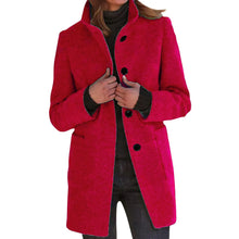Load image into Gallery viewer, Womens Wool Cardigan Coats With Pockets Ladies Lapel Long Jacket Coat Fashion Solid Casual Winter Jackets for Women Plus Coat
